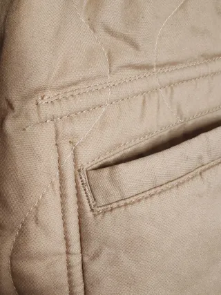 Abrigo acolchado reversible beige XL