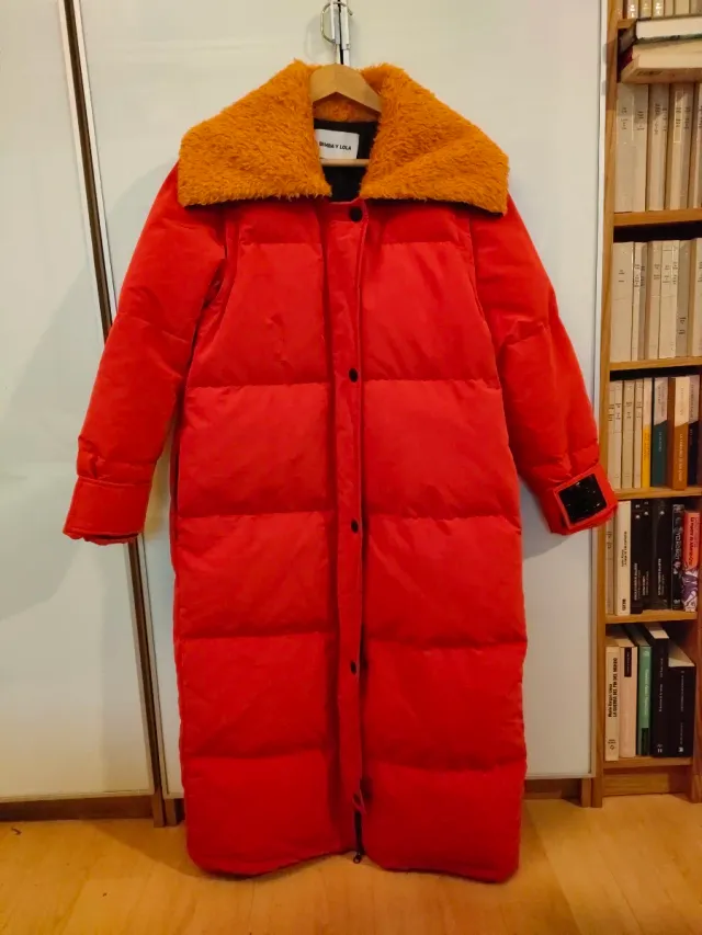 Abrigo chaleco Bimba y Lola plumas S