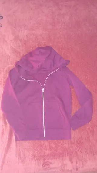 SUDADERA CON CREMALLERA GRANATE XS