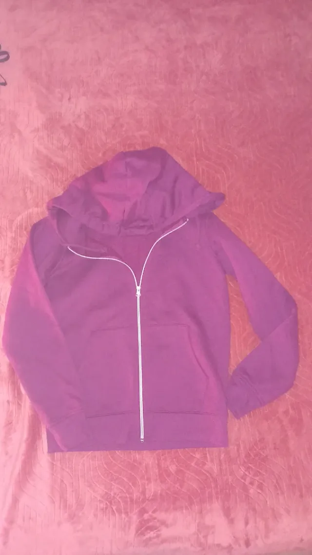 SUDADERA CON CREMALLERA GRANATE XS