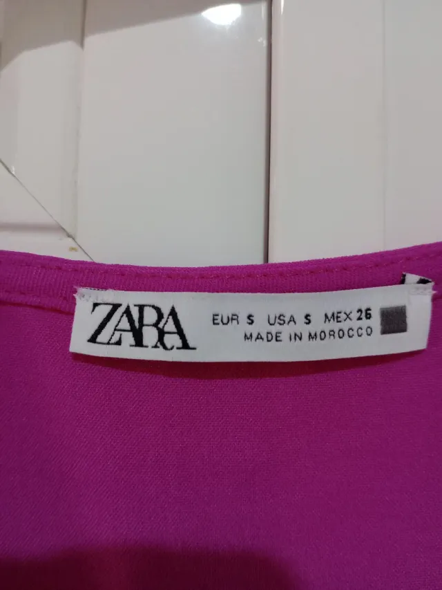 Vestido largo Zara rosa