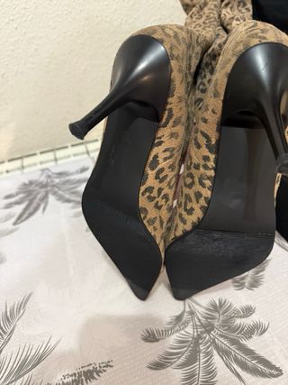Botas altas estampado leopardo