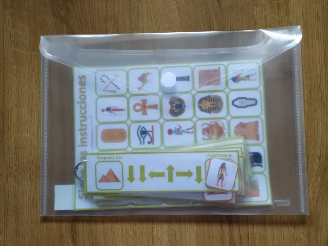 Juego instrucciones robótica temática de Egipto