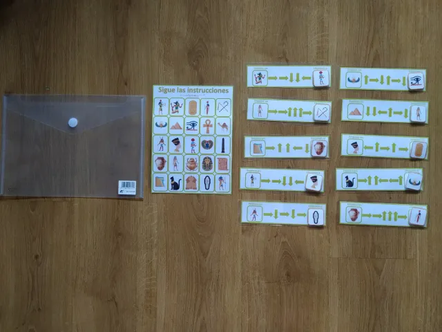 Juego instrucciones robótica temática de Egipto