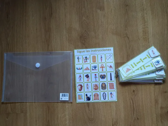 Juego instrucciones robótica temática de Egipto