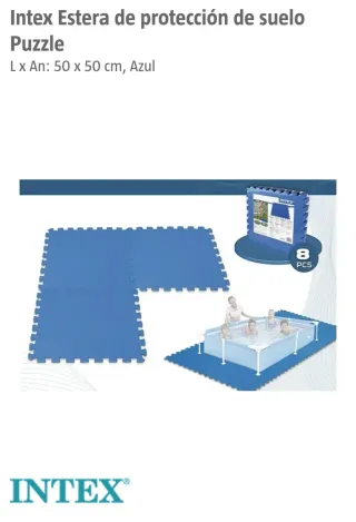 Intex Estera Protección Suelo Puzzle Azul