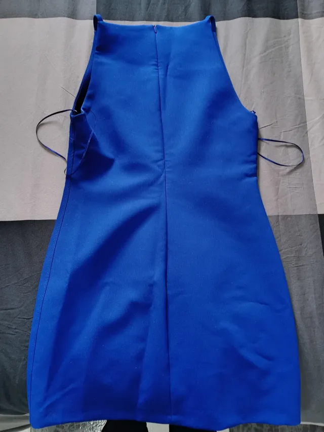 Vestido corto azul Zara