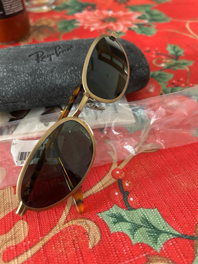 Gafas de sol Ray-Ban W2853 B&L doradas y marrones