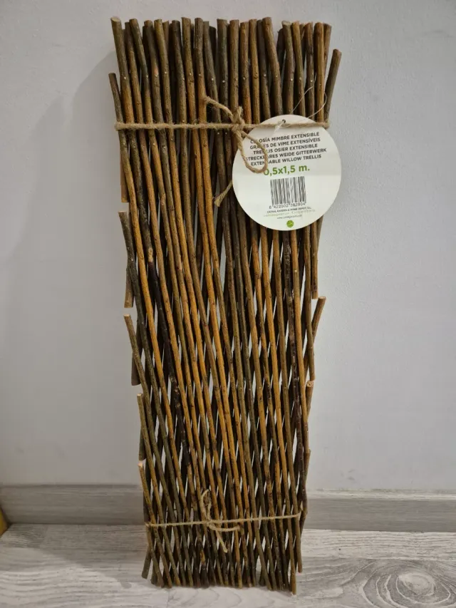 Celosía de mimbre extensible 0,5x1,5m