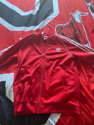 Chaqueta Adidas Roja Poco Uso