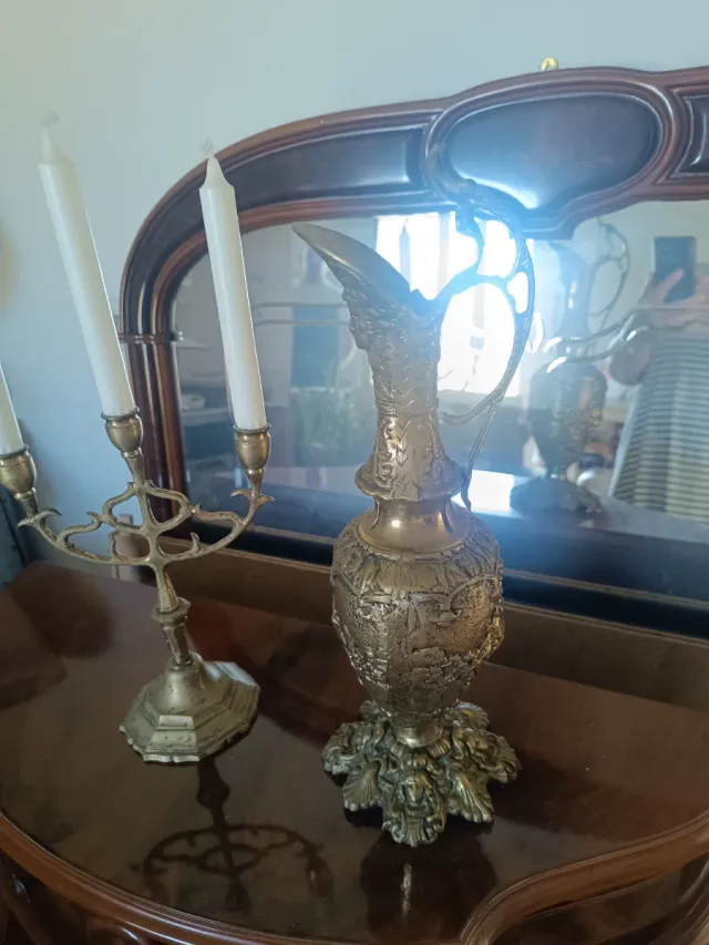 Candelabro yjarra de bronce