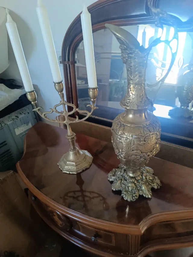 Candelabro yjarra de bronce