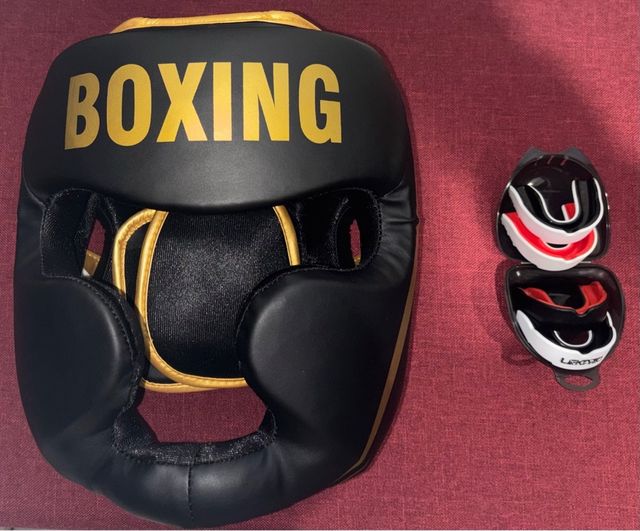 Casco Boxeo + Protector Bucal 4 Piezas nuevos
