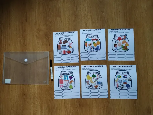 Juego atención y lectoescritura infantil