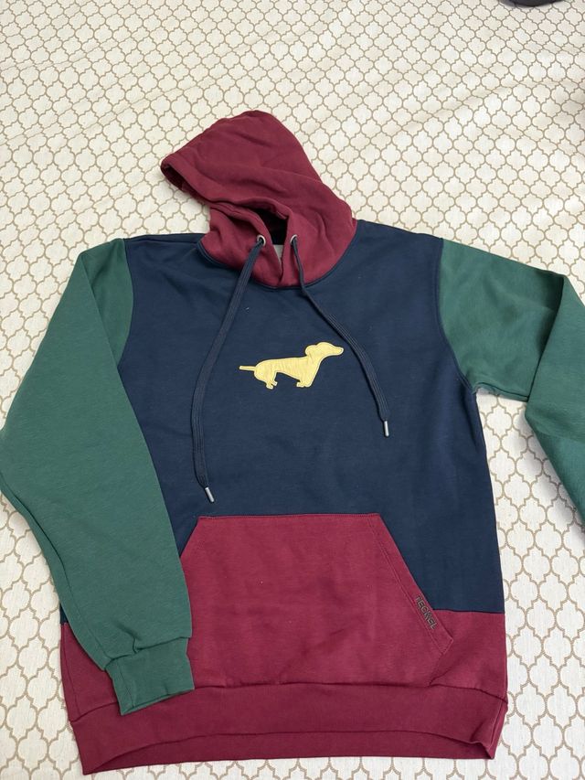 Sudadera Teckel color block talla M