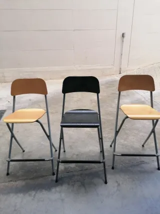 3 Sgabelli Ikea Legno e Metallo