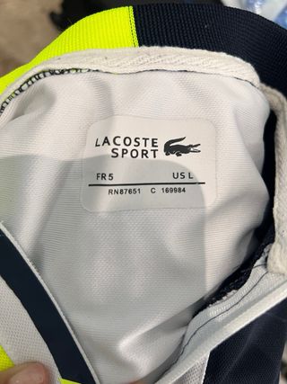 Conjunto Lacoste Polo y Pantalón Negro/Amarillo