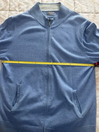 Jersey Emidio Tucci cremallera azul hombre algodón