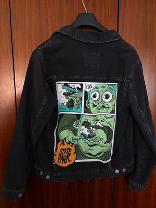 Cazadora vaquera Zara negra L