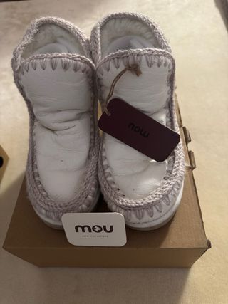 Botas Mou Blancas y Beige