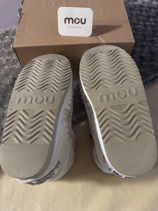 Botas Mou Blancas y Beige