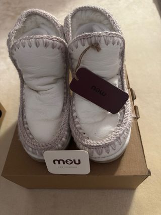 Botas Mou Blancas y Beige