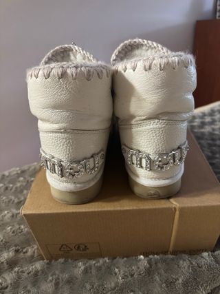 Botas Mou Blancas y Beige