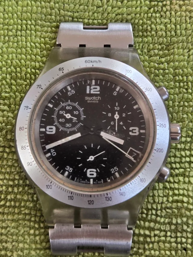 Pieza de reloj Swatch Cronógrafo Irony diaphane