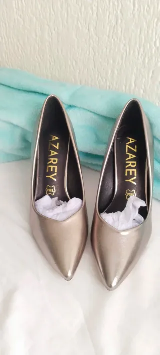 Zapatos de salón AZAREY oro/plata