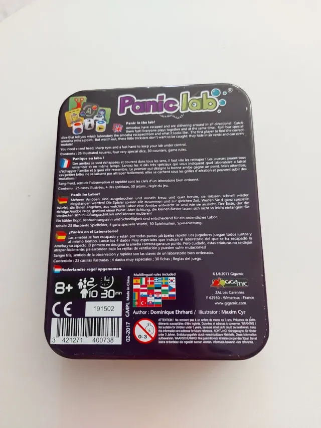 Juego de mesa Panic Lab