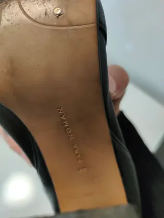 Botines negros Zara tacón ancho