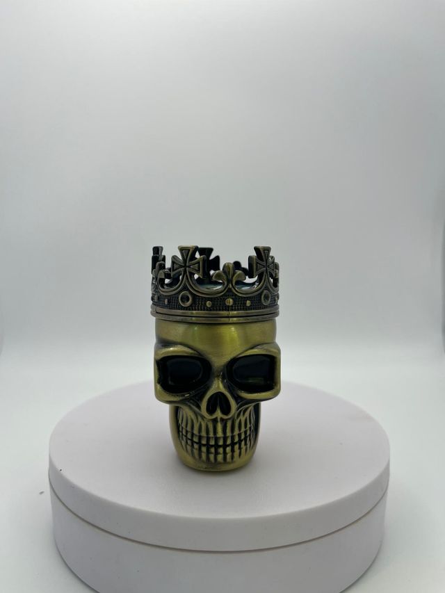 Calavera Molinillo Corona Metálica Latón