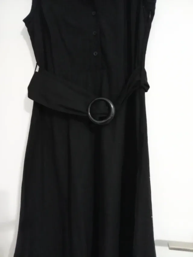 Vestido camisero negro H&M