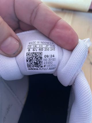 Zapatillas Adidas Talla 38 Blancas y Rosas