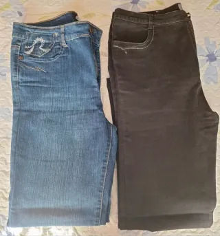 2x Pantalones Vaqueros Rectos Talla 46