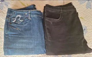 2x Pantalones Vaqueros Rectos Talla 46