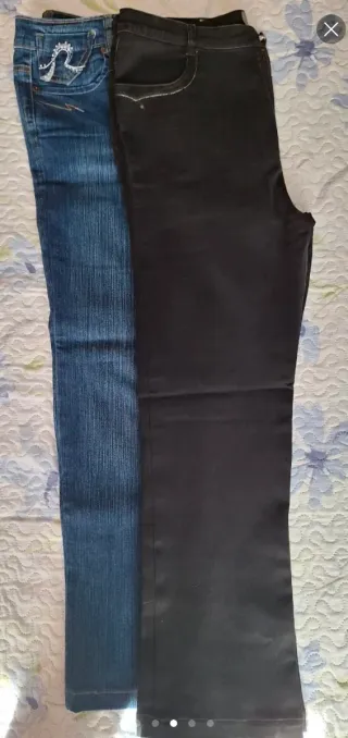 2x Pantalones Vaqueros Rectos Talla 46
