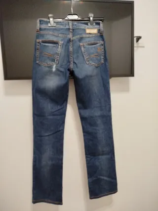 Jeans donna blu strappati