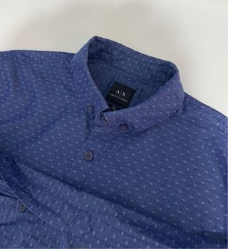 Camisa Armani Exchange azul hombre