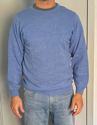 Maglione azzurro misto cashmere vintage