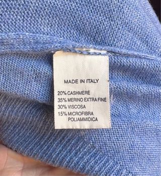 Maglione azzurro misto cashmere vintage