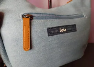 Bolso Lois Azul Denim Bordado