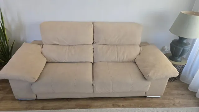 Sofá 3 plazas beige
