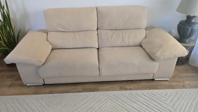 Sofá 3 plazas beige