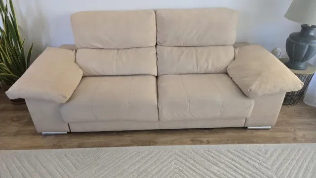 Sofá 3 plazas beige