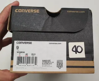 Zapatillas Converse Lentejuelas Negras Talla 40.