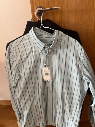 Camisa Mango Rayas Azul Talla M