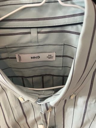 Camisa Mango Rayas Azul Talla M