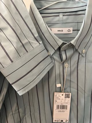 Camisa Mango Rayas Azul Talla M