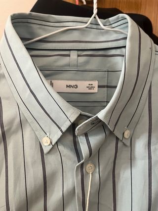 Camisa Mango Rayas Azul Talla M